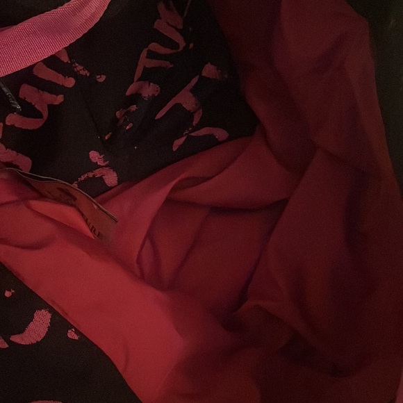 Vintage Juicy Couture large tote Black and pink distressed look - Picture 10 of 14